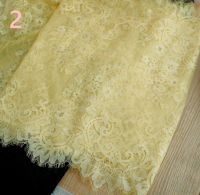 (3 mt/los) Chantilly Spitze Stoff 40 cm Wellenförmige Nylon Kleid Wimpern Spitze Französisch Spitze Stoffe – Detail 34