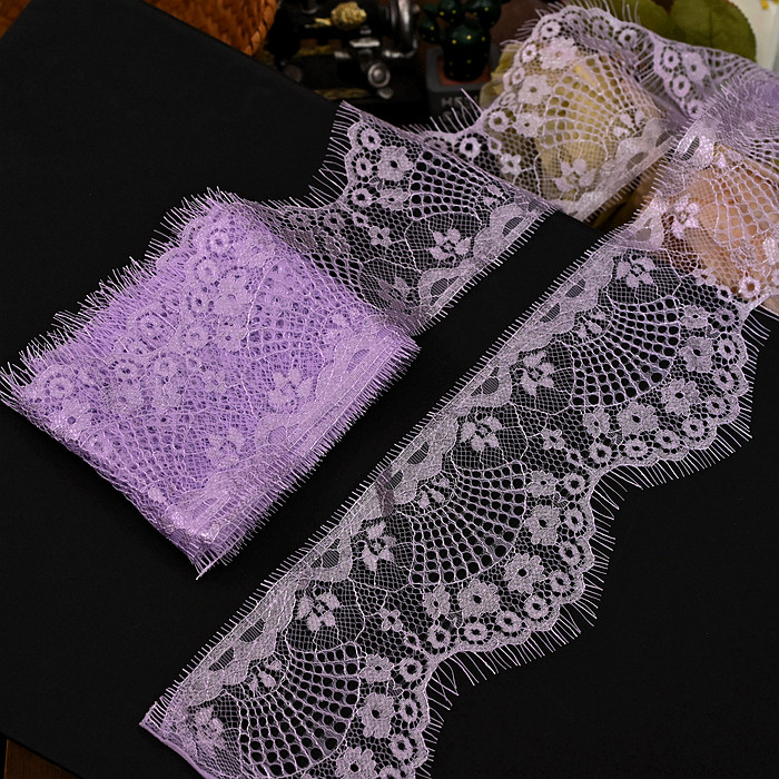 DIY farbige Wimpern Spitzenbesatz mit Blumenmuster für Rock Saum Ärmel Ausschnitt Kleidung Unterwäsche Stoffbesatz – Detail 32