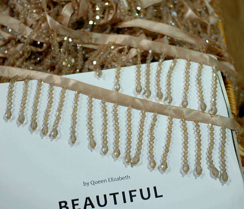 Kristall Anhänger Perlen Fransen Spitze DIY Kleidung Bühne Kleidung Hause Vorhang Trim Kopfbedeckungen Dekorative Accessoires – Detail 28