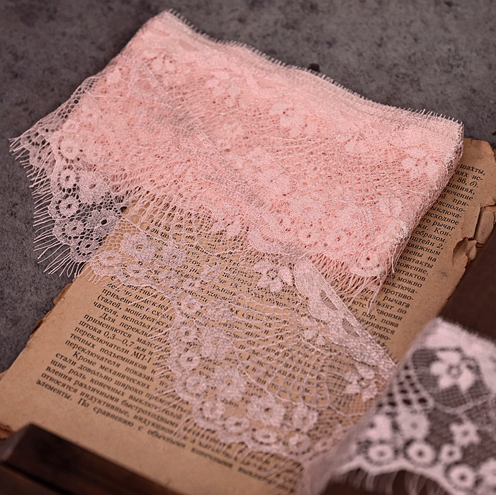 DIY farbige Wimpern Spitzenbesatz mit Blumenmuster für Rock Saum Ärmel Ausschnitt Kleidung Unterwäsche Stoffbesatz – Detail 29
