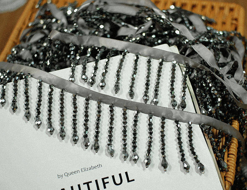 Kristall Anhänger Perlen Fransen Spitze DIY Kleidung Bühne Kleidung Hause Vorhang Trim Kopfbedeckungen Dekorative Accessoires – Detail 29