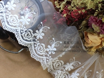 Wide 8 5cm Japan-ROK export butterfly flower embroidery lace clothing child clothing car childrens clothing Home Spun Lace Accessories