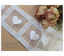 Wide 7 5cm cute heart-shaped embroidered lace fabric clothing diyva clothes children clothing Home textiles Decorative Lace Accessories