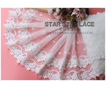 Japan-ROK Double Embroidery Lace Lace lace Width 23cm Scout skirt Skirt Clothing Window fabric Splicing Lace Accessories