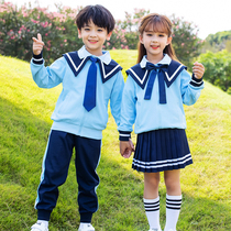Kindergarten garden dress Summer Navy Wind three-piece Performance Class Class suit Spring and Autumn Primary School Uniform