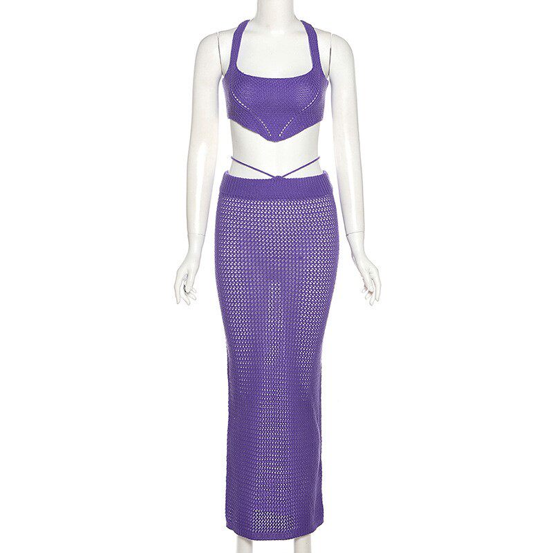 Women's camisole low waist skirt suit немного назад Сердце заниженная талия юбка установите женщина для девушки 