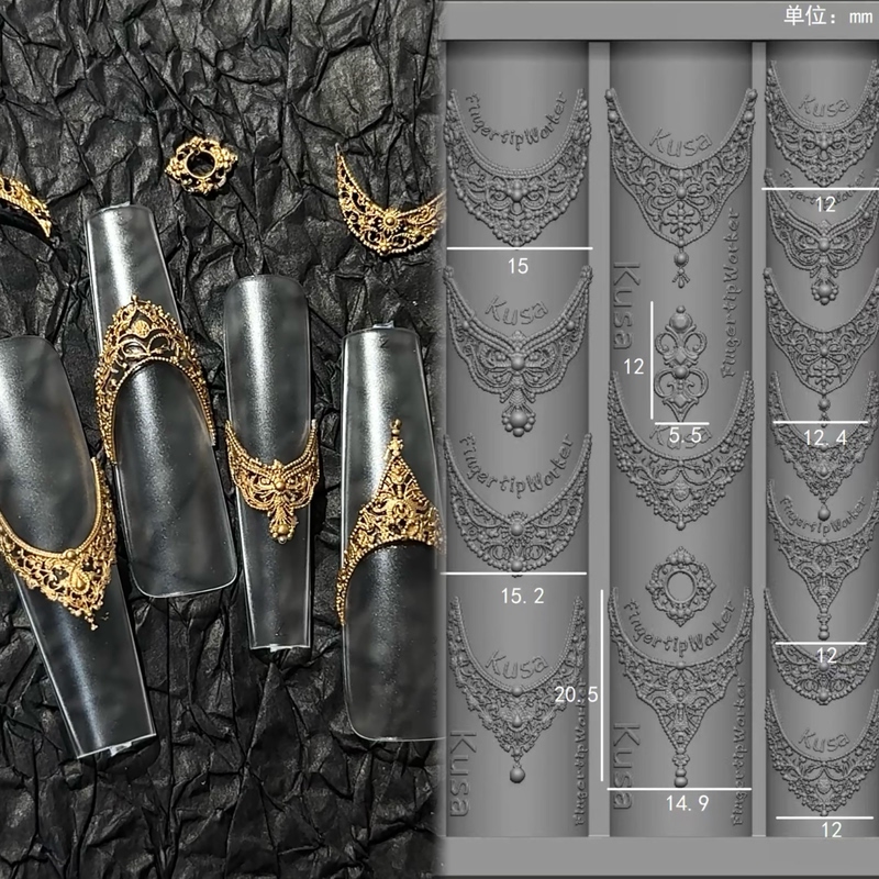 Fingertipworker｜Niche Exquisite Jewelry French Necklace Nail Art Mold