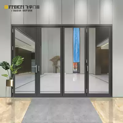 Feiyu doors and windows Carefully selected heavy-duty broken bridge folding door Villa balcony partition garden home shopping mall folding sliding door