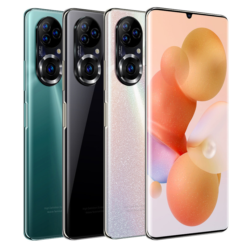 2022 new curved screen 5g All Netcom Double Card Face Fingerprint Game 512G Student Price Intelligent Cell Phone