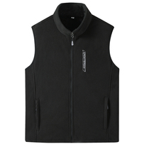 Paul vest vest mens spring autumn and winter stand-up collar polar fleece jacket fleece jacket warm polo sleeveless vest trendy