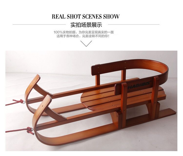 Лыжные доски 覆古木制雪橇木质婴儿滑雪车船型滑雪板冰雪爬犁收藏橱窗展示道具