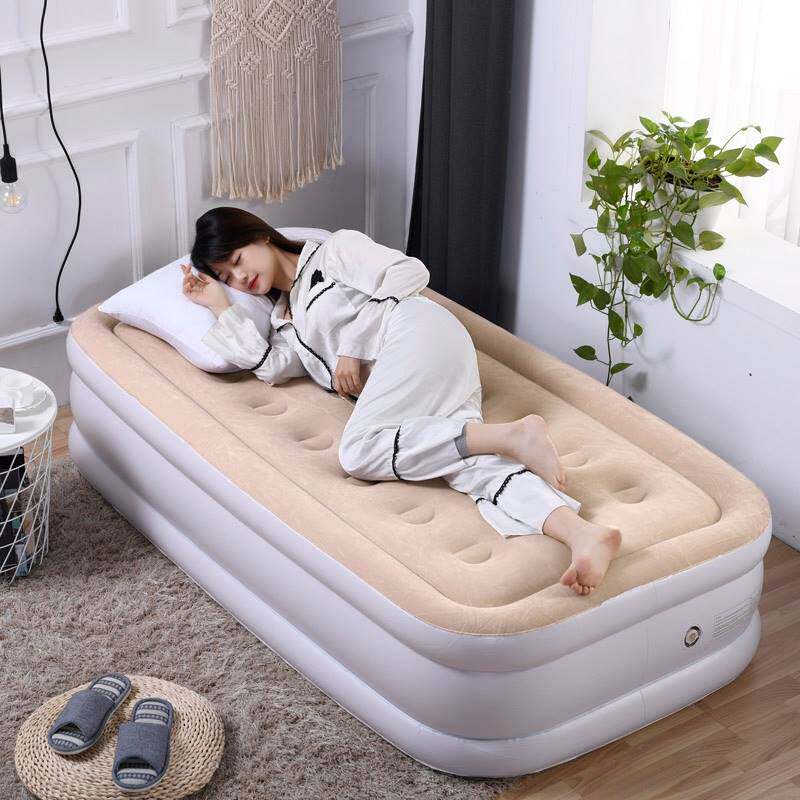 Inflatable mattress heightening and thickening portable bed double inflatable bed single lunch break travel air bed household air bed