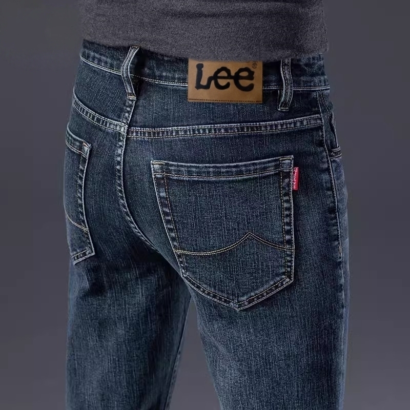Lee Genuine High-End Men's Thin Jeans 2026 Summer New Slim Straight Business Trousers for Men