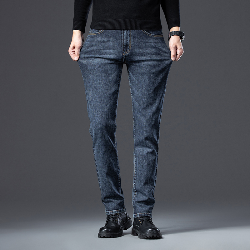Lee Nelly High-End Men's Autumn and Winter Jeans 2026 Autumn Slim Straight Business Trousers for Men
