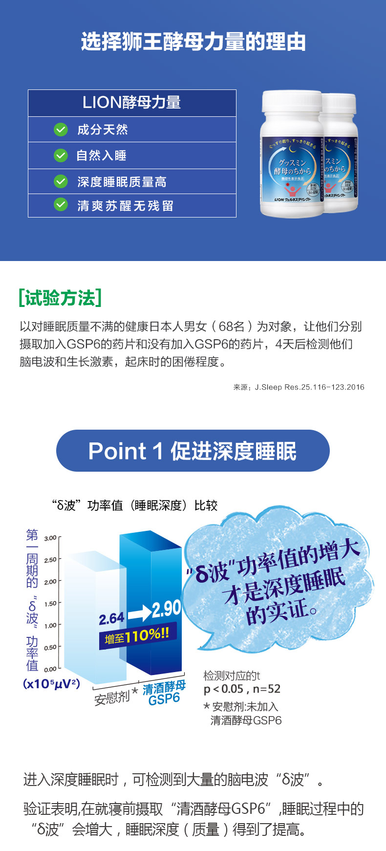 狮王 酵母力量 深度睡眠片 124粒*2瓶 图6