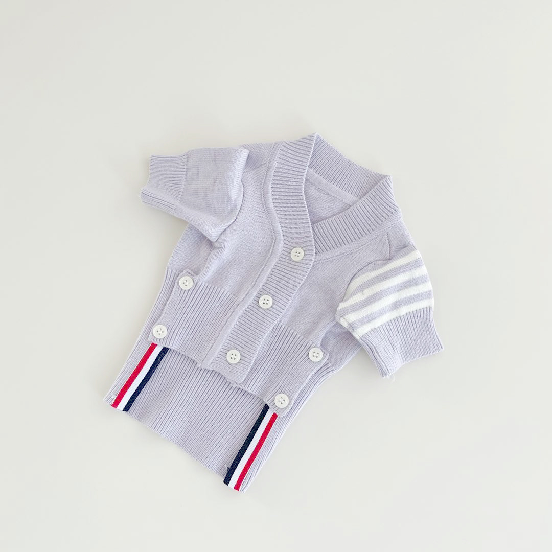 Korean version of pet clothes dog clothes dog sweater small dog cat clothes purple casual Pomeranian Bichon Poodle