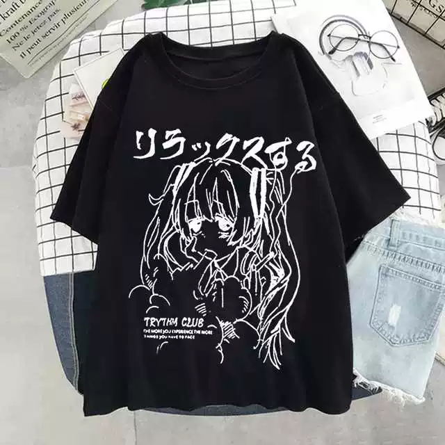 [Oversized T Shirts Anime Y2k Women's T Shirt Print Clothing]