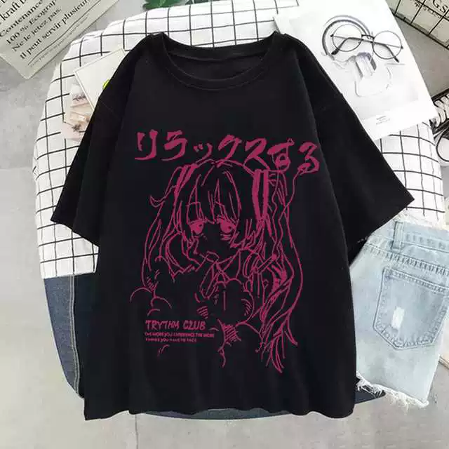 [Oversized T Shirts Anime Y2k Women's T Shirt Print Clothing]