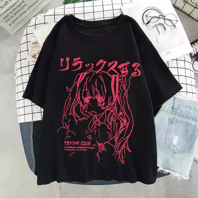 [Oversized T Shirts Anime Y2k Women's T Shirt Print Clothing]