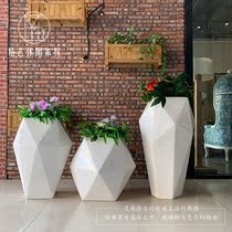 GRP Flower Pot Mall Park Sales Department Beauty Chen Florin Creative Gem Styling Section Diamond Floor Vases