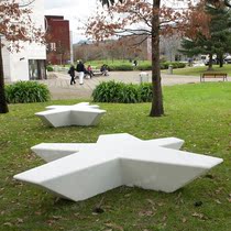 GRP Creative Pentagram Mall Outdoor Plaza Outdoor Square Casual Bench Fashion Special Beauty Chen Public Area Lounge Chair