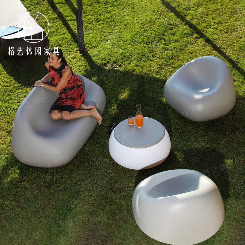 Glass Fiber Oval seat Egg Shell Chair Home folk Decorative Beauty Chen Stool Outdoor Public Casual Chair Bread stool