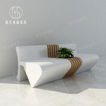 Glass GRP backrest long stool flower pot with bench Bench Creativity Mall Park Office and other waiting area Leisure area Beauty Chen stool