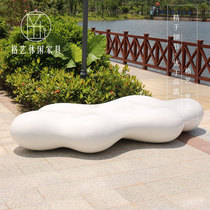 Creative FRP shopping mall public area Cloud shape stool Garden landscape square Beauty Chen ornaments Beauty recliner