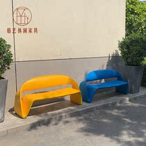 GRP Creative Leisure Backrest Benches Park Mall public areas Rest stool Indoor outdoor beauty Chen chairs