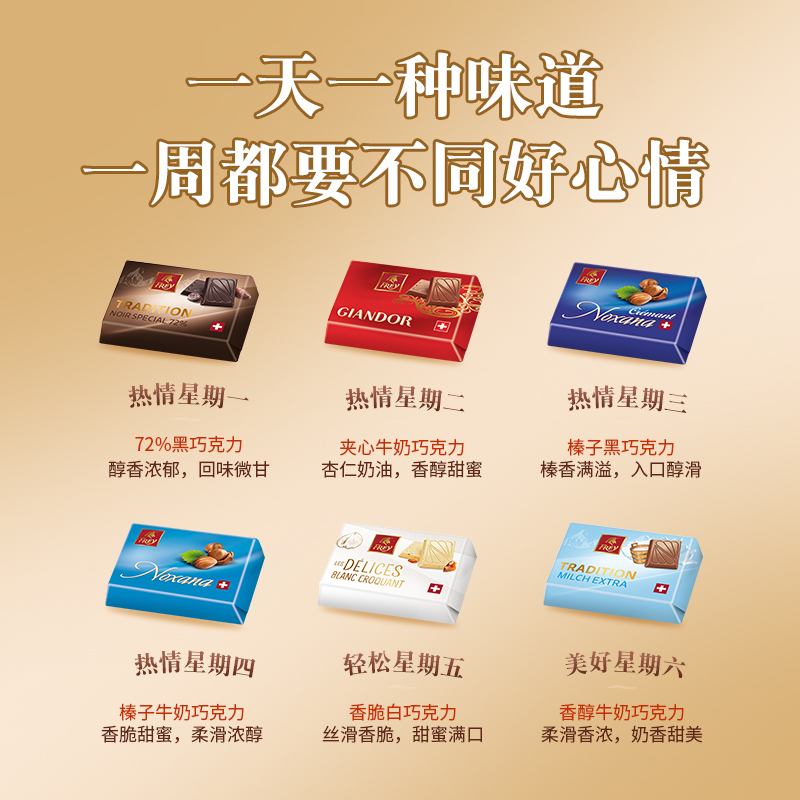 20点开始 瑞士百年品牌 Frey Napolitains 什锦巧克力 400g 天猫优惠券折后￥44.92包邮（￥55.92-11）