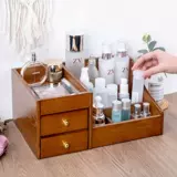 Деревянная косметическая коробка для хранения для ухода за кожей, настольная помада, маска для лица, туалетный столик, система хранения