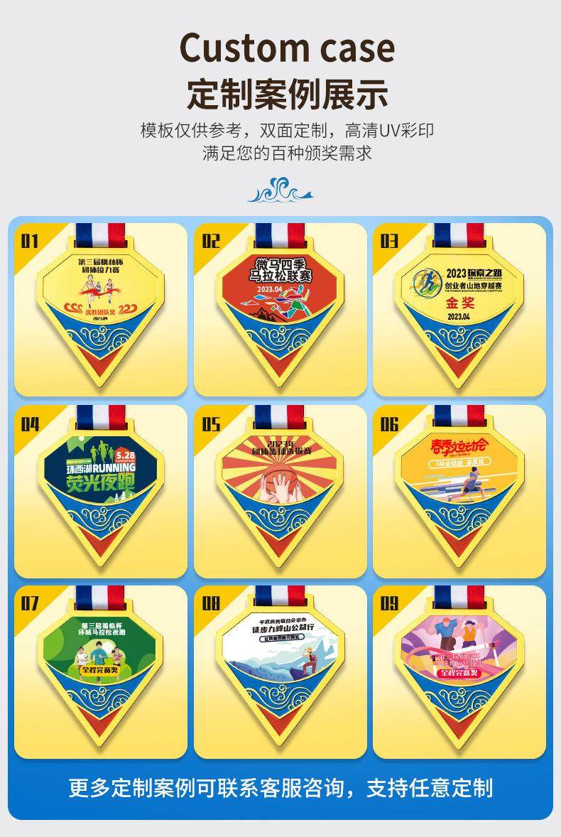 спортинвентарь 荣誉者组合拼接奖牌定制团队赛事纪念定做挂牌优秀员工纪念品制作 German/only banquet