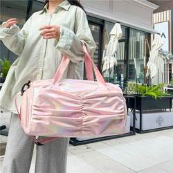 Fashionable Fitness Bag 2023 New Pearlescent Glossy Waterproof Handbag ຄວາມຈຸຂະຫນາດໃຫຍ່ເກັບຮັກສາຖົງກິລາ