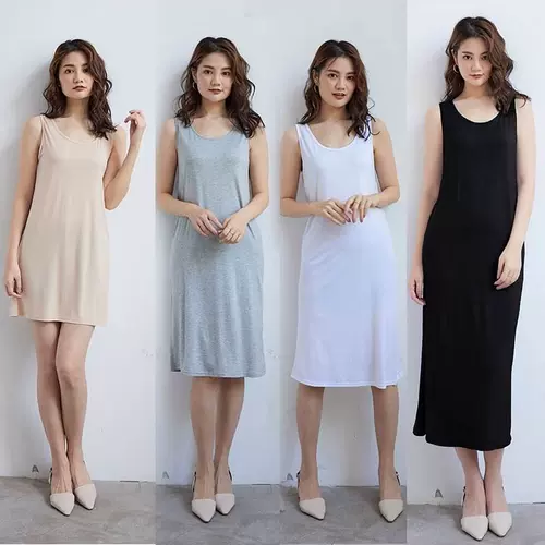 Майка, длинная юбка, базовое платье, пижама, большой размер, средней длины