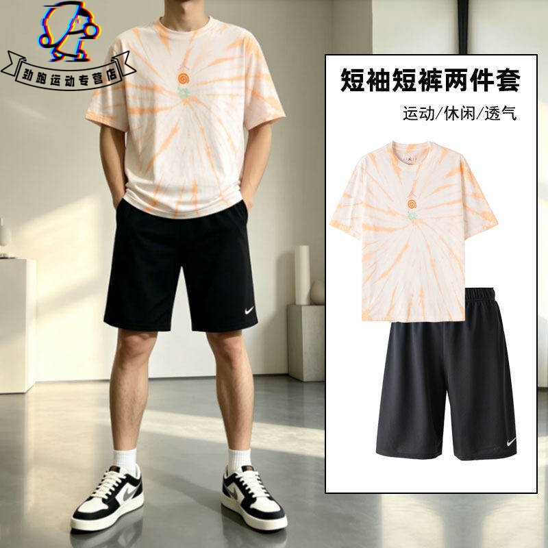 Nike Men's 26 Summer Sports Suit Running Training Short Sleeve T-Shirt Woven Quick-Drying Shorts If3158-133 Nike Men's 26 Summer Sports Suit Running Training Short Sleeve T-Shirt Woven Quick-Drying Shorts If3158-133