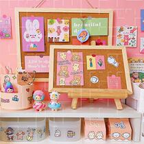 Cork board wall hanging ins punch-free cork board photo wall decoration Net celebrity home desktop photo board Message board