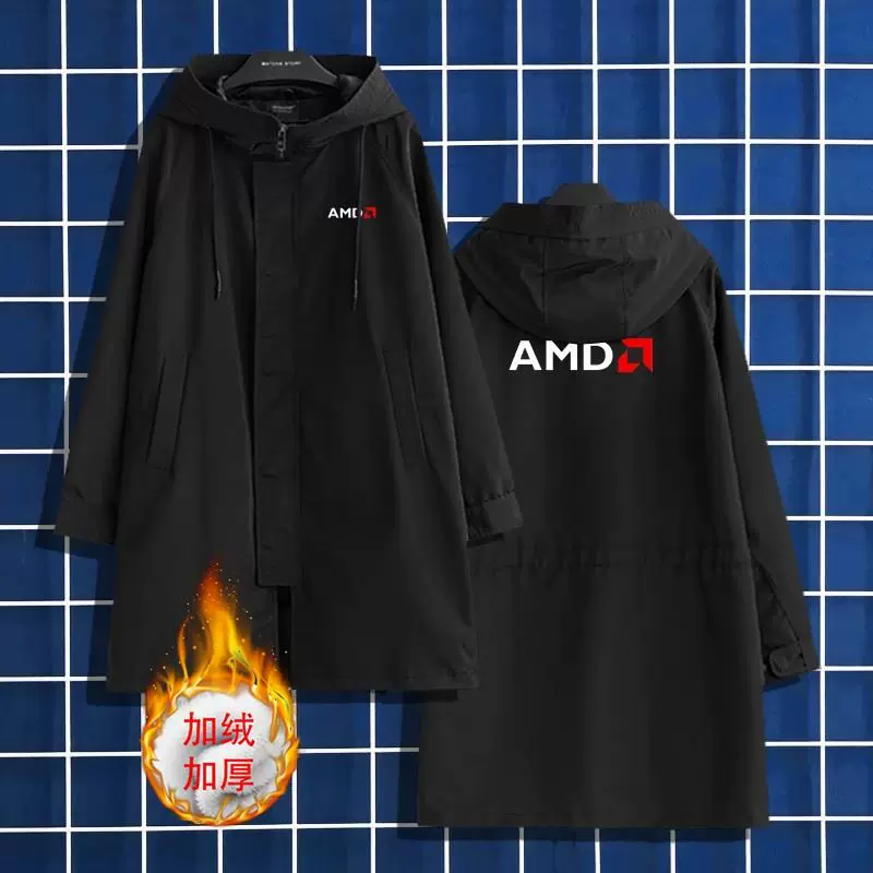 Процессор Ryzen Ryzen AMD одежда длинный ветровик утолщённое пальто хлопковая куртка куртка хлопковая кофта мужская куртка