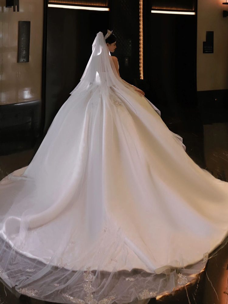 Retro advanced wedding dress for princess, suitable for teen, French retro style Retro advanced wedding dress for princess, suitable for teen, French retro style