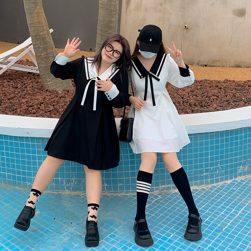 Kaka Don't eat a first love diary butterfly twinning bubble sleeve foreign dress woman design sense flip-collar long sleeve short dress