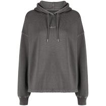 Musium Div womens logo patch cotton hoodie FARFETCH