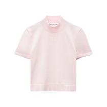 Alexander Wang womens logo embossed knit top FARFETCH