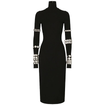 D&G Dolce & Gabbana Womens KIM DOLCEGABBANA Milano ribbed embellished midi dress