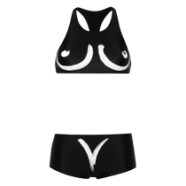 Lady Moschino patterned printed back bikini suit FARFETCH hair chic