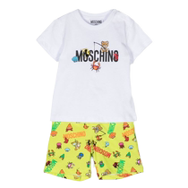 Moschino childrens clothing Teddy Bear cotton shorts suit FARFETCH