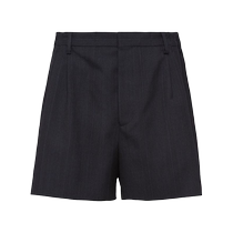 Prada Prada men logo sticker flower wool Western pants FARFETCH Fat Chic