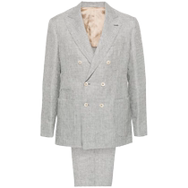 Brunello Cucinelli Mens Thousand Bird Grow double-row buttoned suit FARFETCH Hair Chic