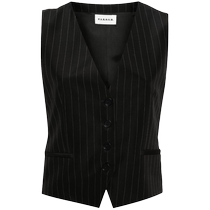 P A R O S H Womens V-neck pinstripe Western-style vest FARFETCH