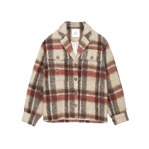 Final Sale] Anine Bing Womens Plaid Pattern Button Closure Jacket FARFETCH