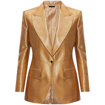 Tom Ford womens metallic effect peaked collar blazer FARFETCH
