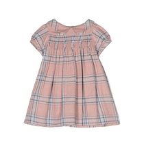 Final Sale]Bonpoint Pengbowan childrens clothing plaid pleated patchwork dress FARFETCH hair